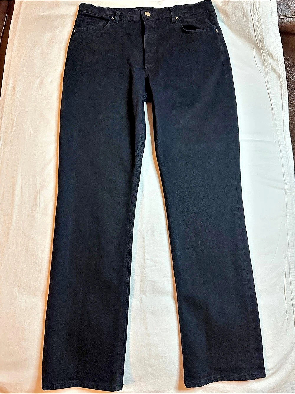 Goldsign The Morgan Straight Leg Jeans in Black Size 30
